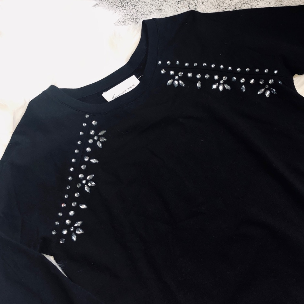 Two by Vince Camuto Jeweled Sweatshirt